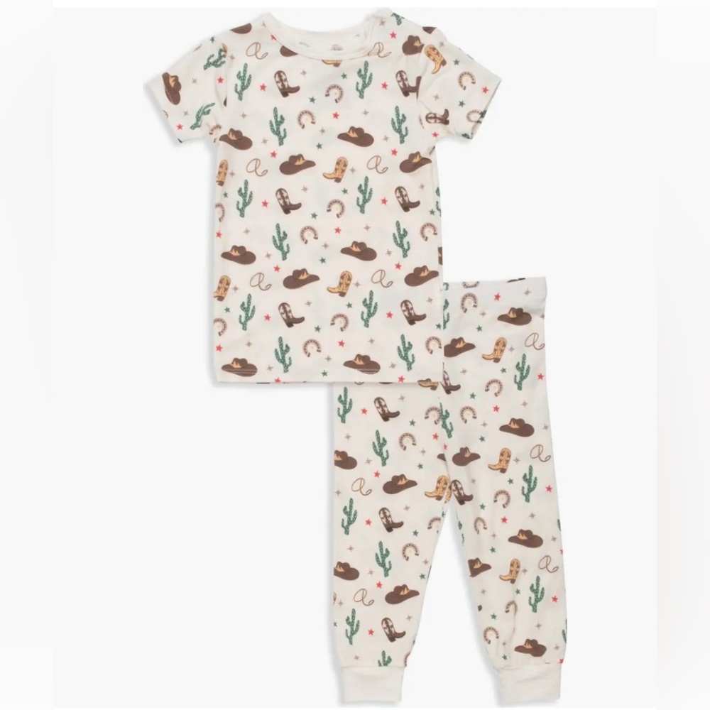 NWT My First Rodeo MagneticMe Me Baby Pajamas 9-12 Months